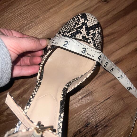 ALDO Snake Print Ankle Strap Round Toe Platform Heels Size 7 - Picture 15 of 16